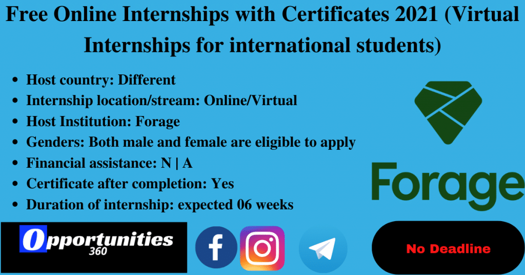 Free Online Internships with Certificates 2021 (Virtual Internships for international students)