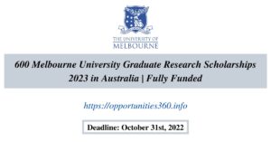 Graduate Research Scholarships 2023