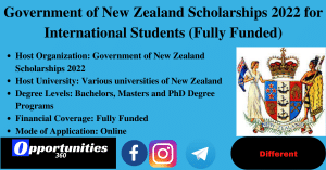 Government of New Zealand Scholarships 2022 for International Students (Fully Funded)