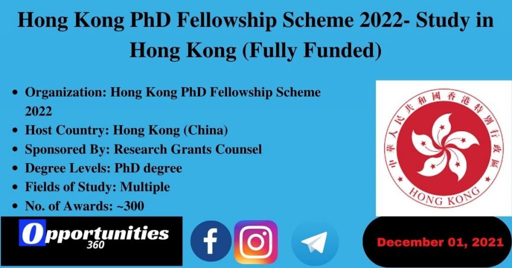 Hong Kong Fellowship Scheme 2022