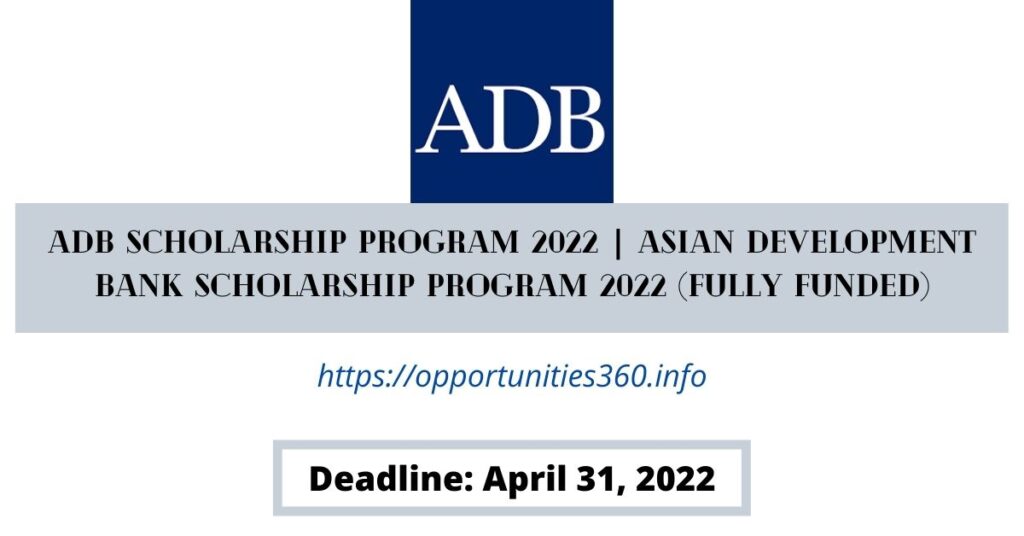 ADB Scholarship Program 2022