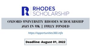 Rhodes Scholarship 2023