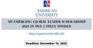 AU Emerging Global Leader Scholarship 2023