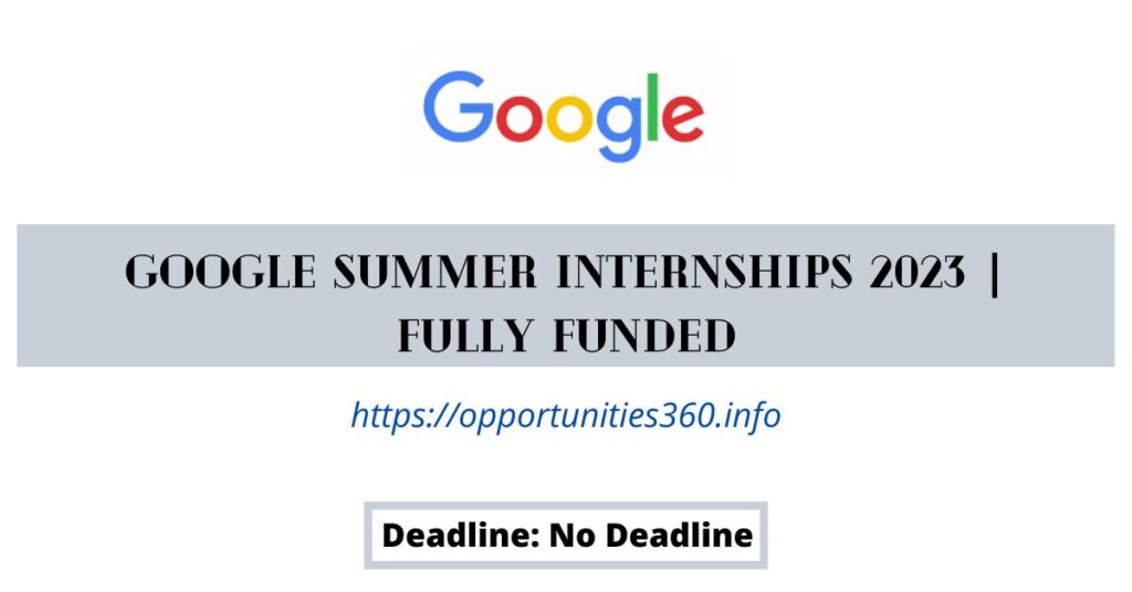 Google Summer Internships 2023