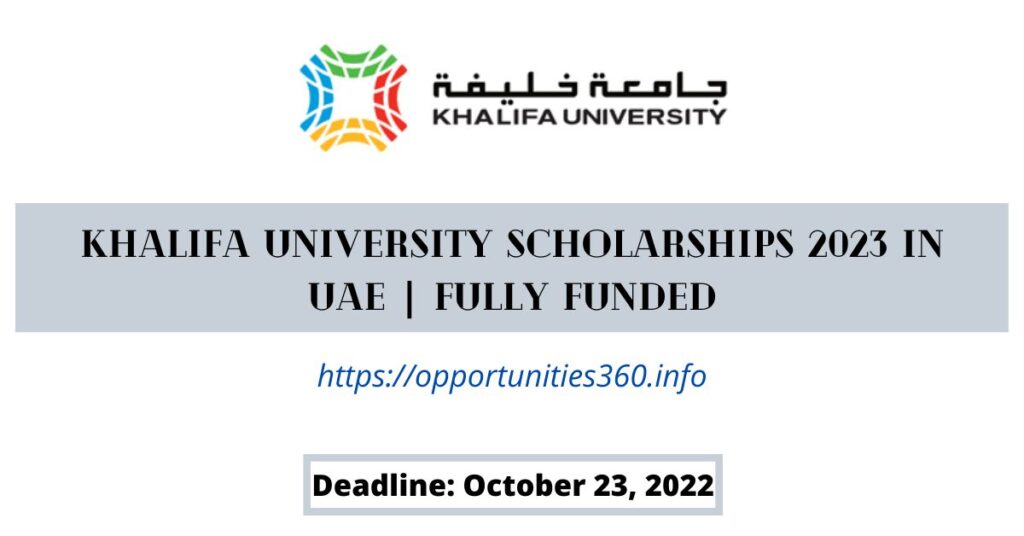 Khalifa University Scholarships 2023