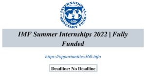 IMF Summer Internships 2022