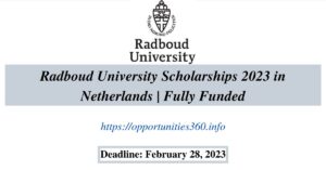 Radboud University Scholarships 2023