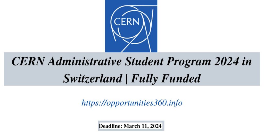 CERN Administrative Student Program 2024