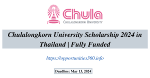 Chulalongkorn University Scholarship 2024