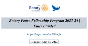 Rotary Peace Fellowship Program 2023