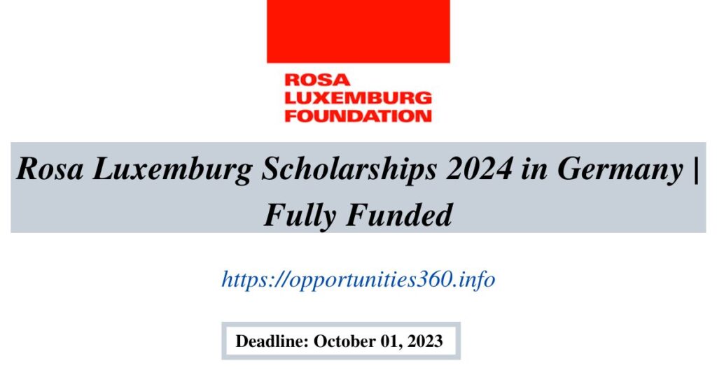 Rosa Luxemburg Scholarships 2024 in Germany
