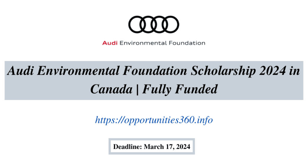Audi Environmental Foundation Scholarship