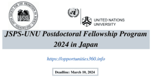 JSPS-UNU Postdoctoral Fellowship Program