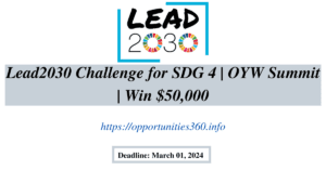 Lead2030 Challenge for SDG 4