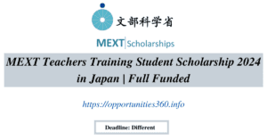 MEXT Teachers Training Student Scholarship