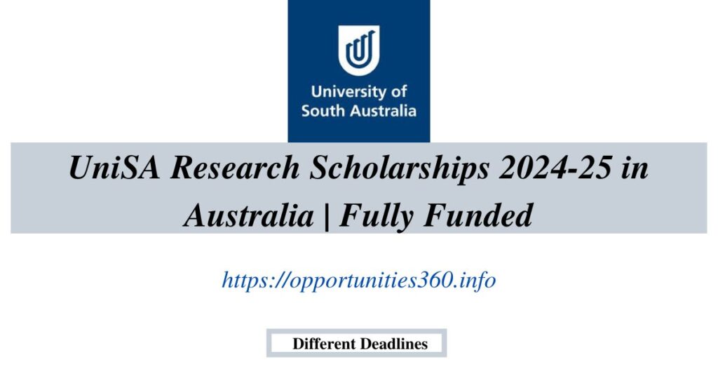 UniSA Research Scholarships 2024