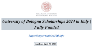 University of Bologna Scholarships 2024